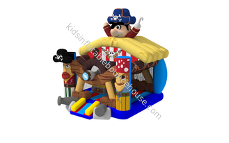 Νέα ψηφιακή εκτύπωση με θέμα Pirate PVC 5x5x5m παιδικό φουσκωτό σπίτι αναπήδησης