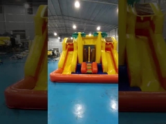 PVC 4x4x3m Πυροβόλα Combos Little Bounce House Παιδιά Bouncy Castle με διαδρόμιο