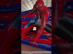 Πυροβόλο Spiderman Αναπηδικό Σπίτι με Slide Combo Πυροβόλο Κάστρο