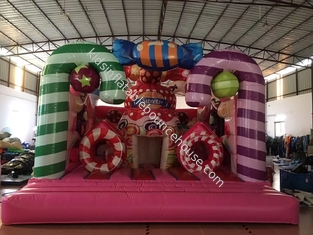 Ζωηρόχρωμο διογκώσιμο σπίτι άλματος Candyland για γενέθλια παιδιών τα “S