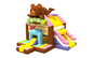 Υψηλής ασφάλειας Παιδικό φουσκωτό Jump House Mini Fat Bear Bouncy με τσουλήθρα