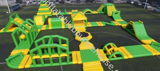 Κίτρινο και πράσινο Giant sea Inflatable Water Park Aqua Park για ενήλικες