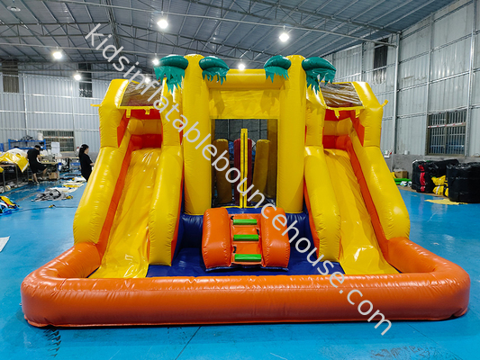 PVC 4x4x3m Πυροβόλα Combos Little Bounce House Παιδιά Bouncy Castle με διαδρόμιο