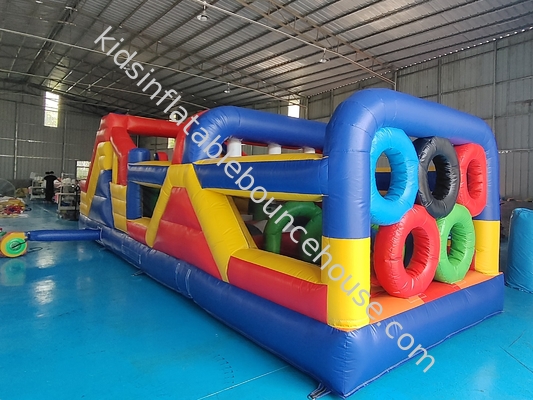 Εμπορική ποιότητα PVC Tarpaulin Γίγαντας φουσκωτά διαδρομές εμπόδια φουσκωτές διασκέδαση πόλη για εξωτερικούς χώρους