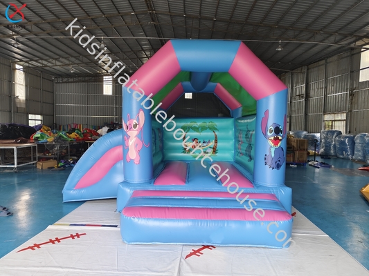 Εμπορικό φουσκωτό Lilo & Stitch Bouncy House με συνδυασμό διαφάνειας
