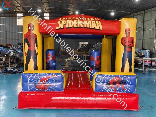 Νέο σχεδιασμό φουσκωτό άλμα σπίτι Spiderman ήρωας καρτούν φουσκωτό τραμπολίνο άλμα σπίτι κάστρο για παιδιά