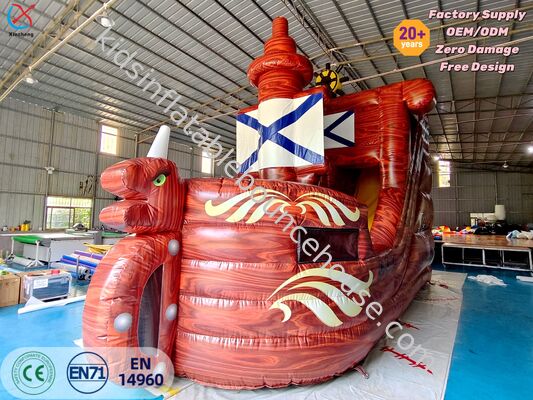Φουσκωτό Πειρατικό πλοίο Bounce House Kids Bouncy Castle με θέμα για πάρτι και εκδηλώσεις